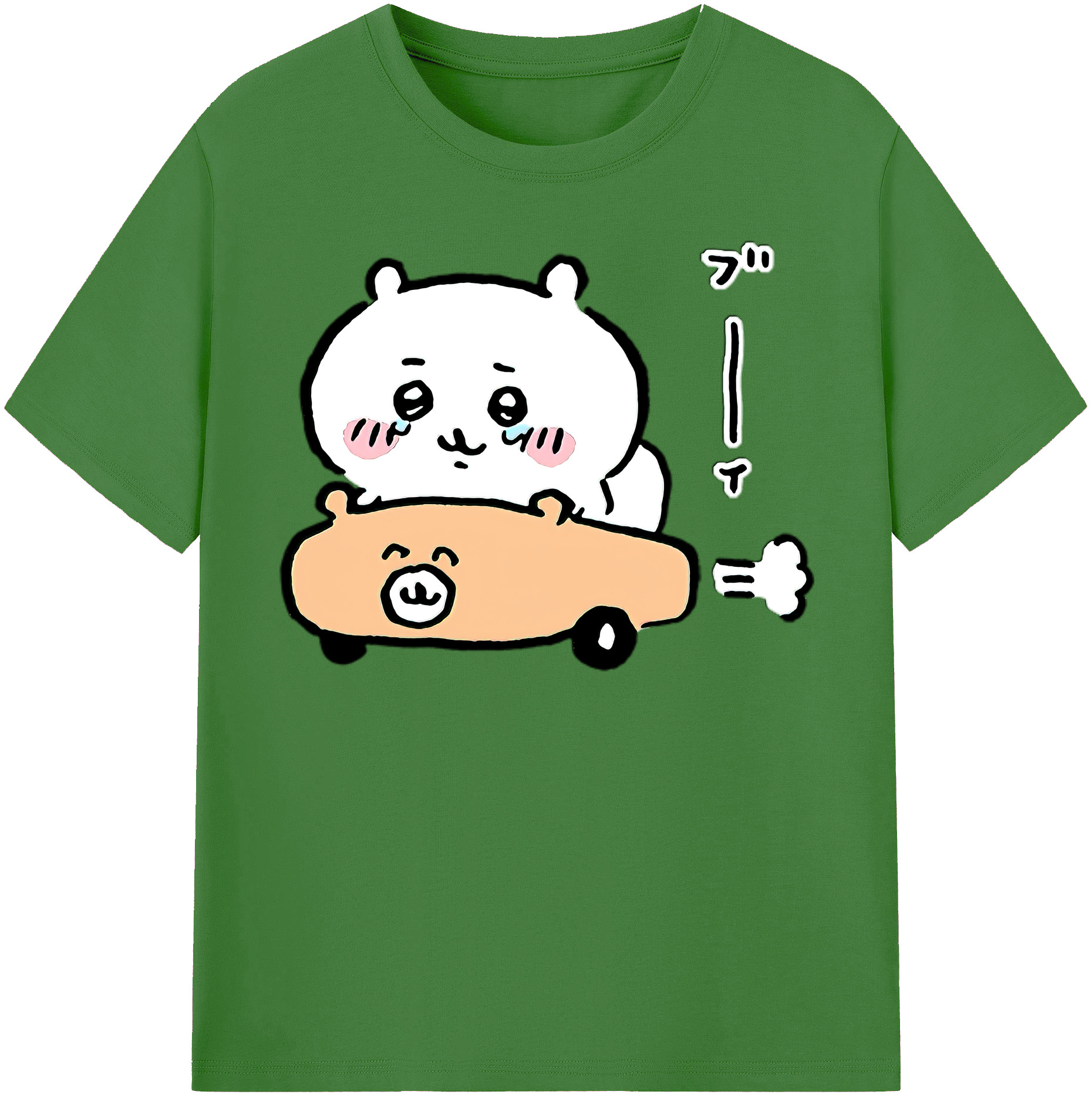 （画像用） ちいかわ ちいかわ Chii-kawa chiikawa レディースカジュアルプリントTシャツ（綿100％）